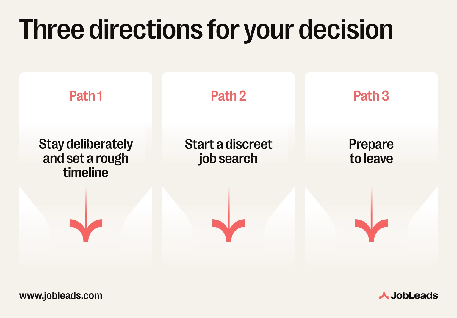 Choose one of the three paths to break the cycle of job hugging: stay deliberately, start a discreet search, or prepare to leave