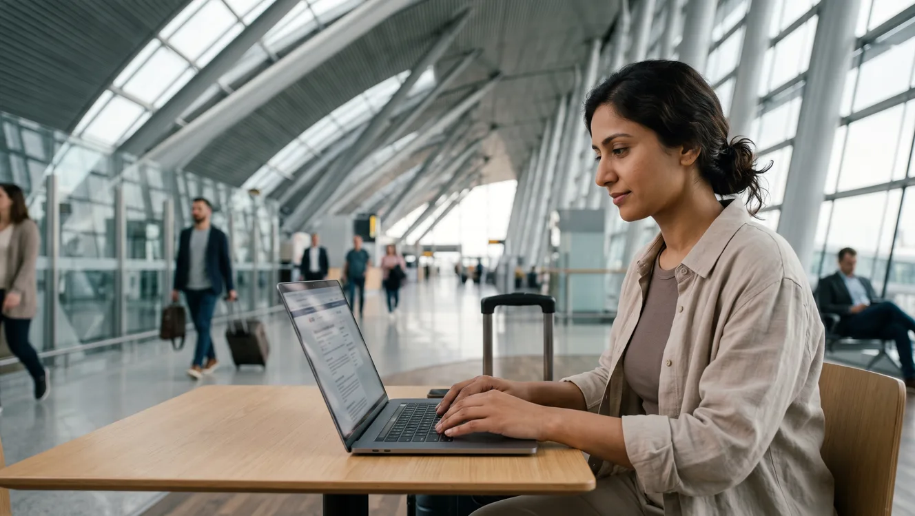 An international job seeker searching for work in the United States from abroad