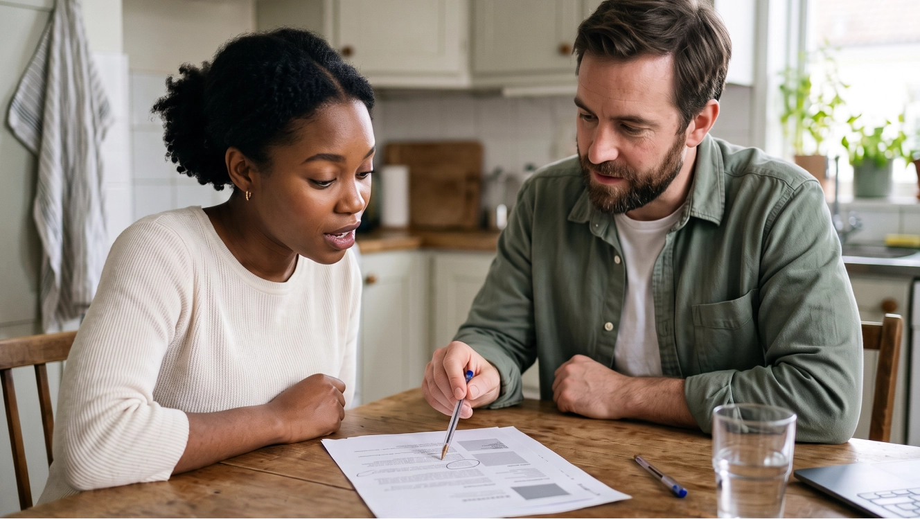 A job seeker reviewing a resume for common mistakes before applying